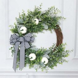 Pumpkins Leaves-Neutral Fall Wreath for Front Door/Indoor Copy
