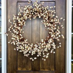 White Berry Halloween Front Door Fall Wreath
