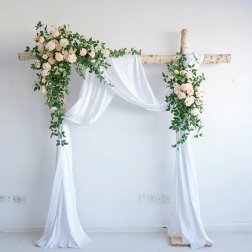 Mori Wedding Backdrop Frame Arch Decor Rose Green Leaf Hang Floral Arrangement Party Event Centerpiece Props Window Display