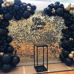 Light Gold Shimmer Wall Panels for Wedding Event Theme Party Decorations