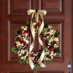 Norassj Cream Hydrangea Wreath Frontdoor Decoration