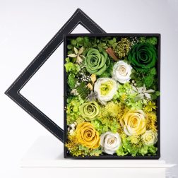 Norassj 1 Box of Different Kinds of Green White Series Flowers Wedding Floral Arrangement Accessories