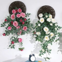 Luxury Wall Hang Rose Floral Arrangement Wedding Backdrop Arch Decor Artificial Flower Row